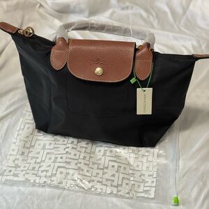 Longchamp medium Black and Brown Women's Bag